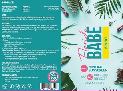 Package Label (Skin Spot Florida Babe Sport Tinted Mineral Sunscreen 203)